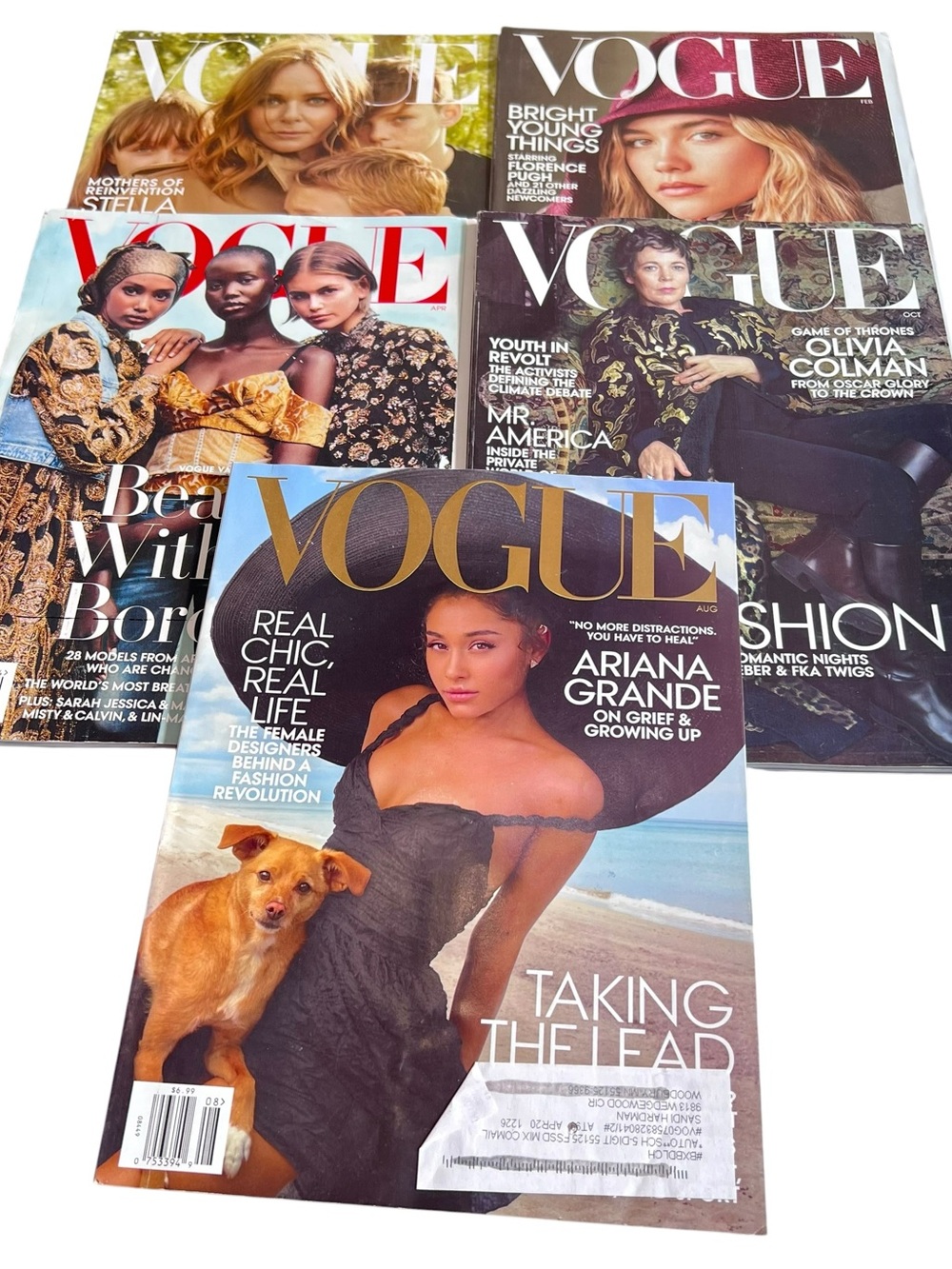 Vogue Magazine Lot of 5 2019-2020 Issues